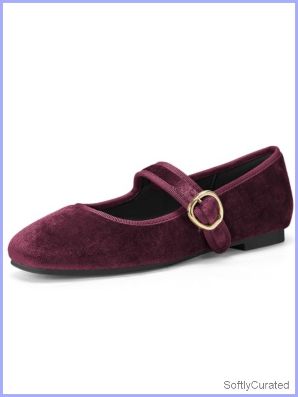 Mary Jane Ballet Flats Square Toe Memory Foam Non Slip Women's Dress Shoes